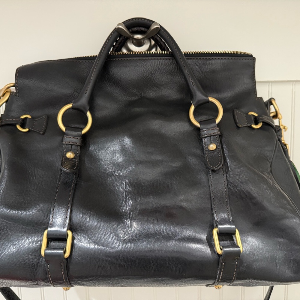 Vintage Dooney & Bourke Black Florentine Large Satchel - Picture 4 of 16